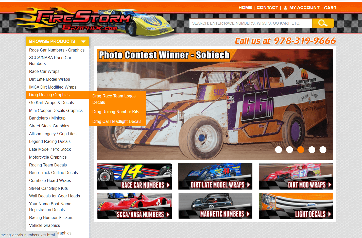 Firestorm graphics Homepage Magento project screenshot