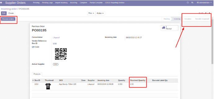 Odoo Incoming image Odoo Incoming demo