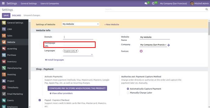 Odoo 16 Controller Homepage Odoo 16 demo image