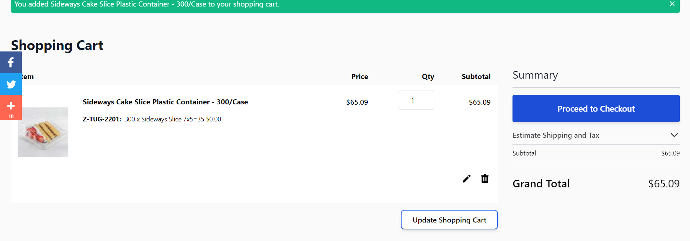Plasticcontainer Cart image Magento Project Screenshot