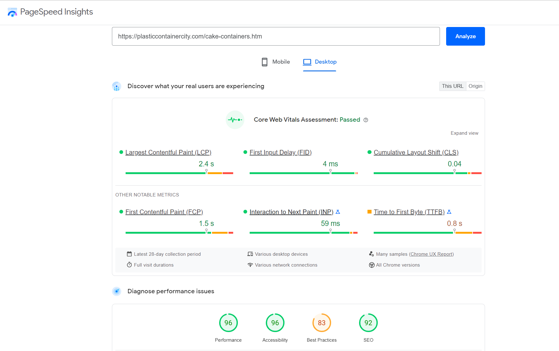 Google pagespeed Insights